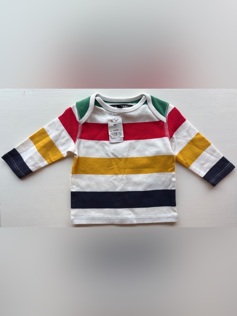 NWT Hudson's Bay Company Baby Multistripe Long Sleeve Top 0-3M